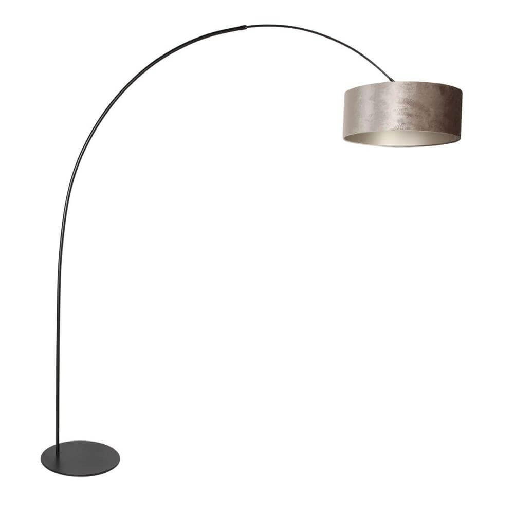 Stehlampe Curve schwarz mit Grauton Ø 50cm