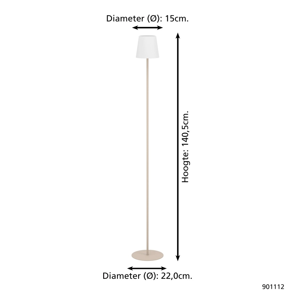 Stehlampe Fiorana 140 cm – Sand Eglo 9008606306923
