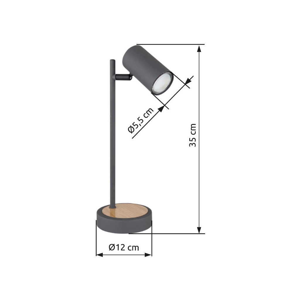 Tischlampe Robby Graphit Globo 9007371416837