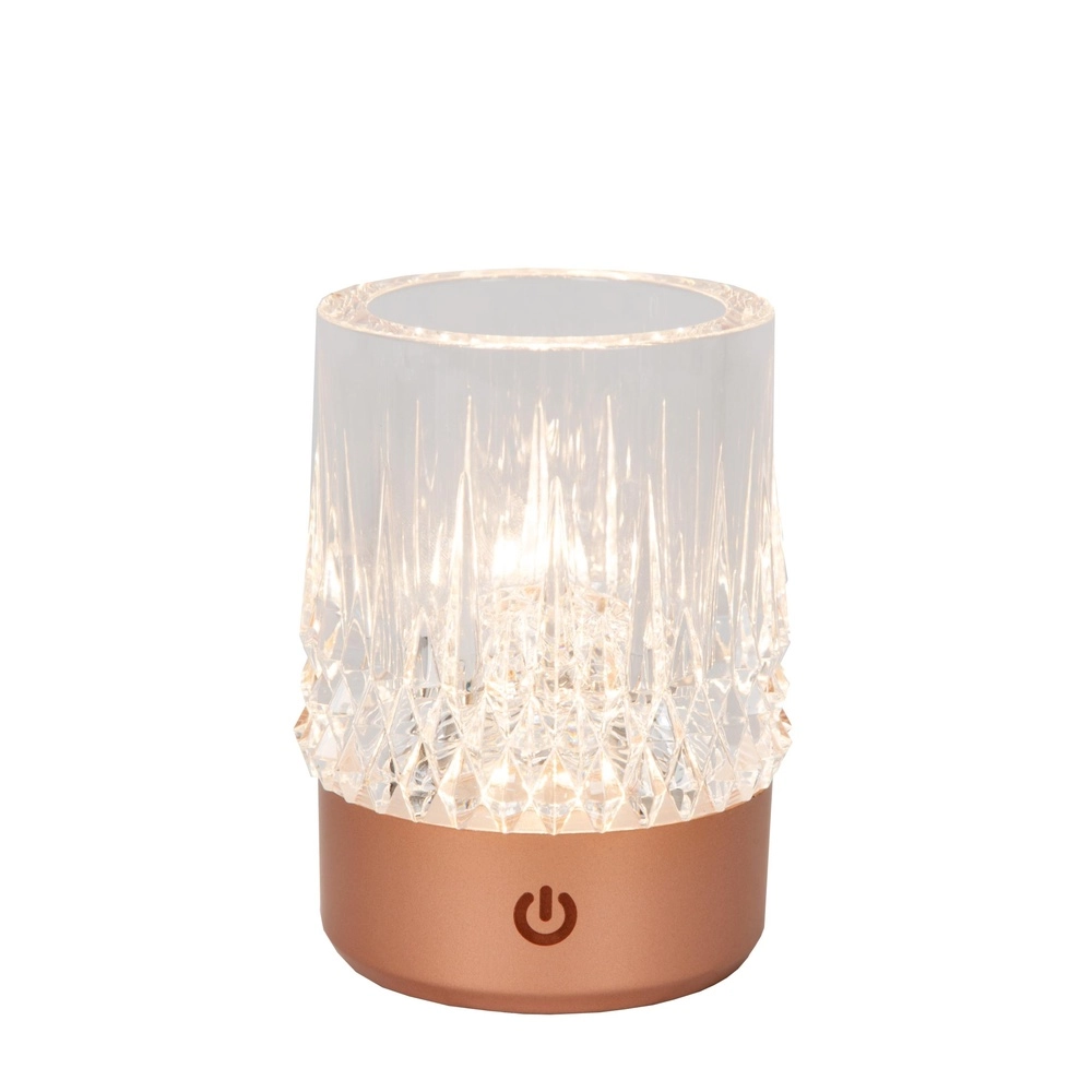 Wiederaufladbare Tischlampen Lily Set von 3 Kupfern Lucide 5411212461094