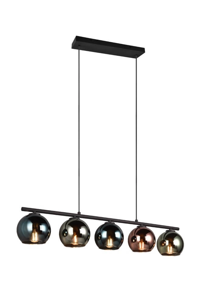 Design-Hängelampe Sheldon schwarz mit Rauchglas Trio 4017807585254