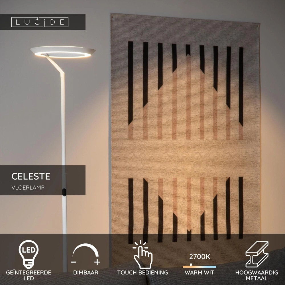 Design-Stehlampe Celeste weiße Ø 28 cm Lucide 5411212031945