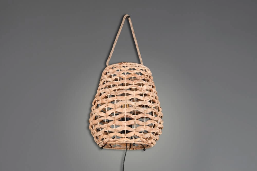 Country Tischleuchte Jean Ø 29cm Rattan Trio 4017807637687