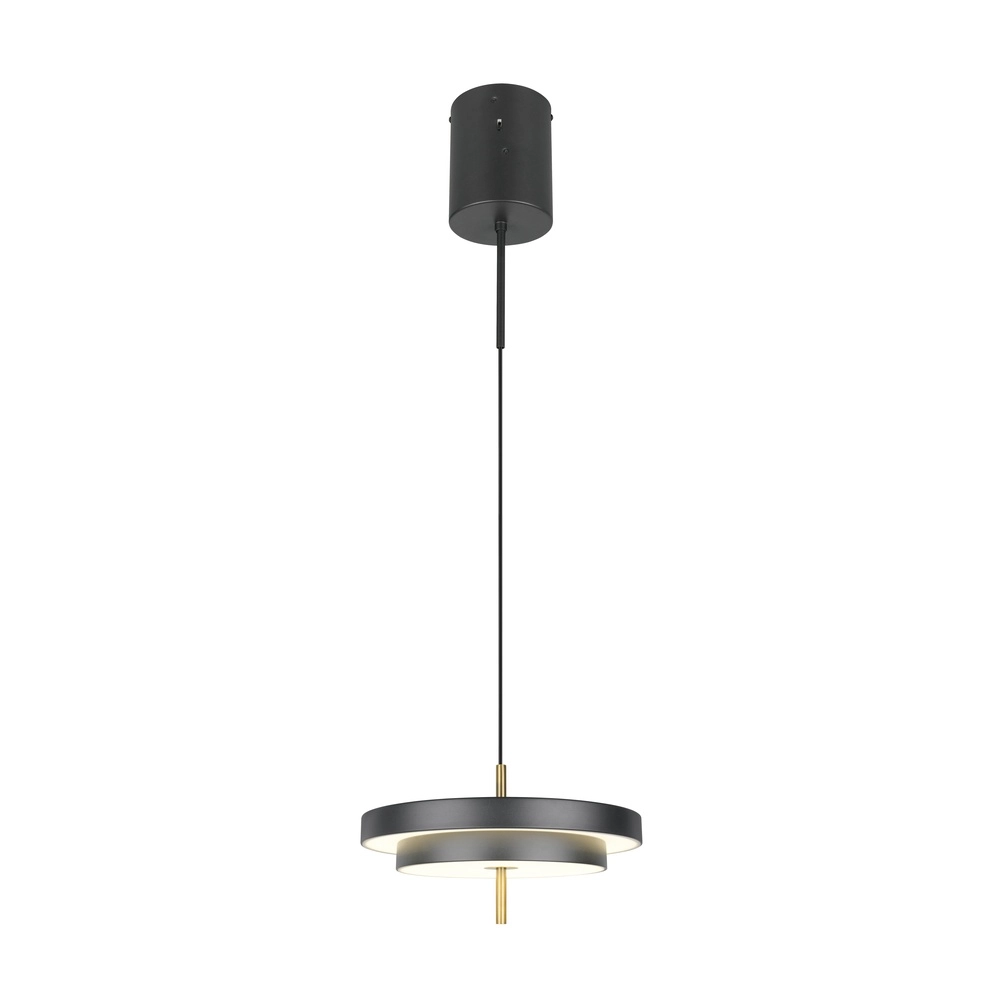 Design-Pendelleuchte Keaton schwarz mit gold Ø 40cm Trio 4017807653366