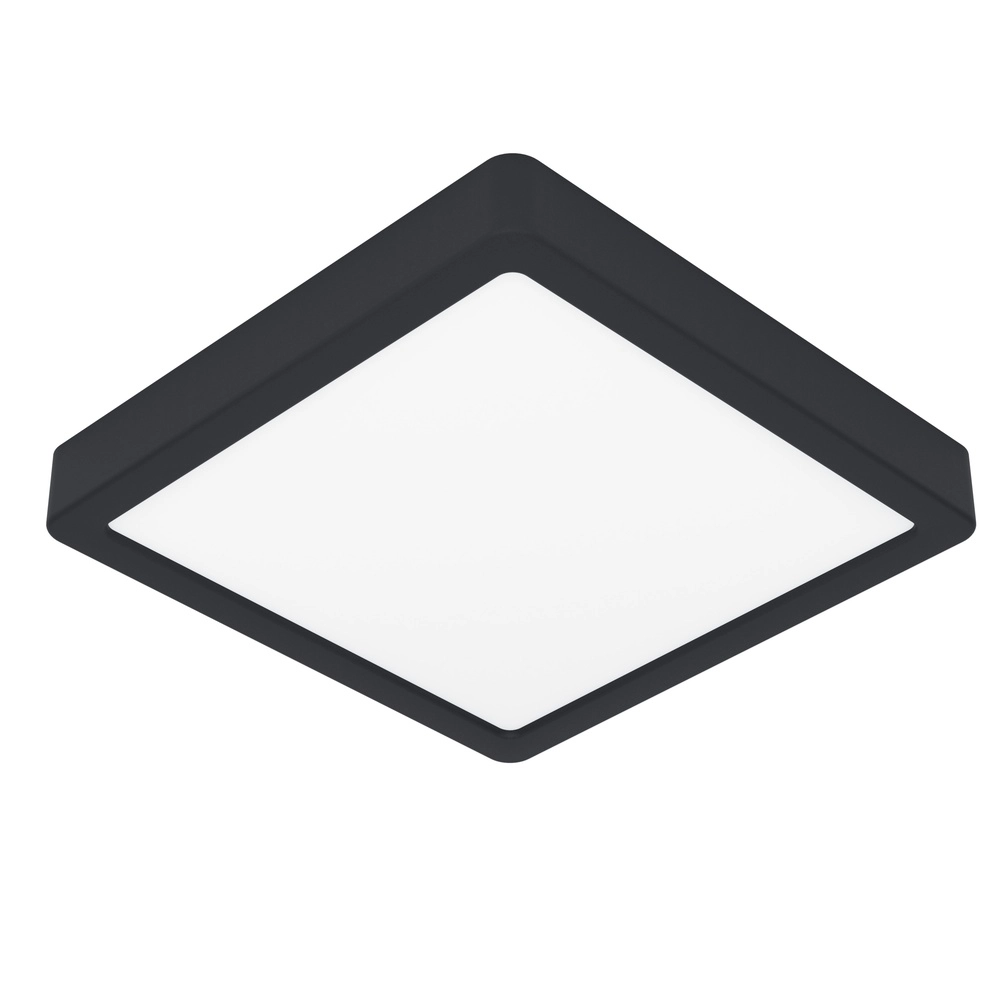 Deckenlicht IP44 Fueva 6-Z Quadrat – Schwarz – 22x22 cm