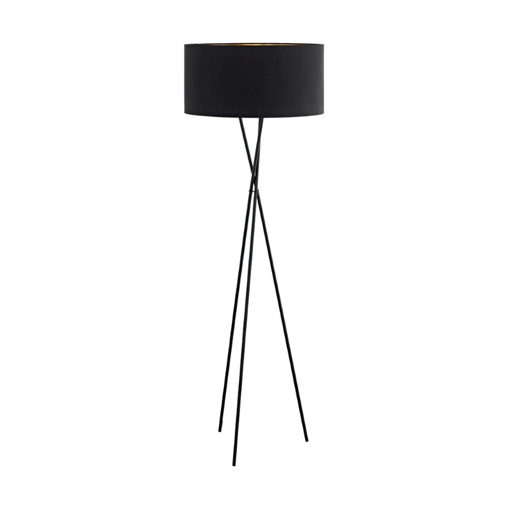 Stehlampe Fondachelli Stativ schwarz mit gold Eglo 9002759955410
