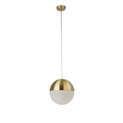 Hängelampe Endor 25 cm gold mit weiß