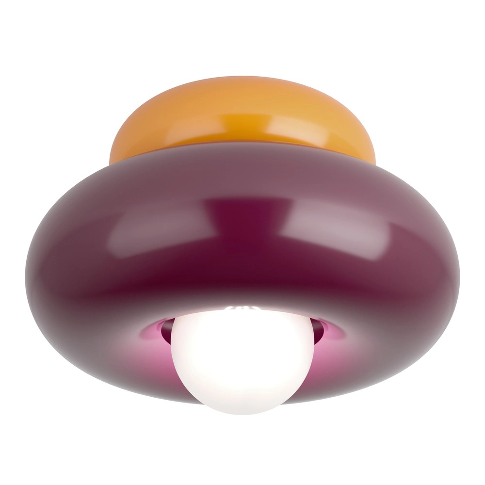 Design-Deckenlampe Torchiarolo Orange mit Burgunderrot