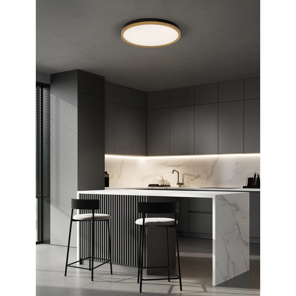 Deckenleuchte Cantria schwarz mit gold Ø 50cm