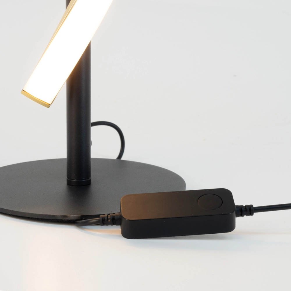 Tischlampe Conaprato schwarz mit gold Eglo 9008606357376