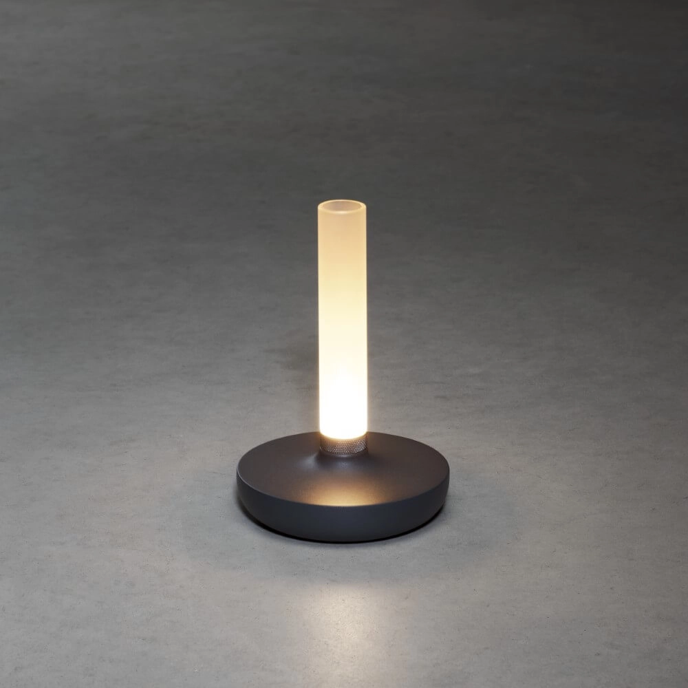 Wiederaufladbare Tischlampe Biarritz Anthrazit KonstSmide 7318308273730
