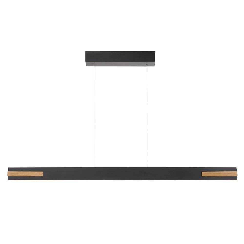 Elegante Pendellampe Streamline Schwarz mit Holz Brilliant 4004353463631