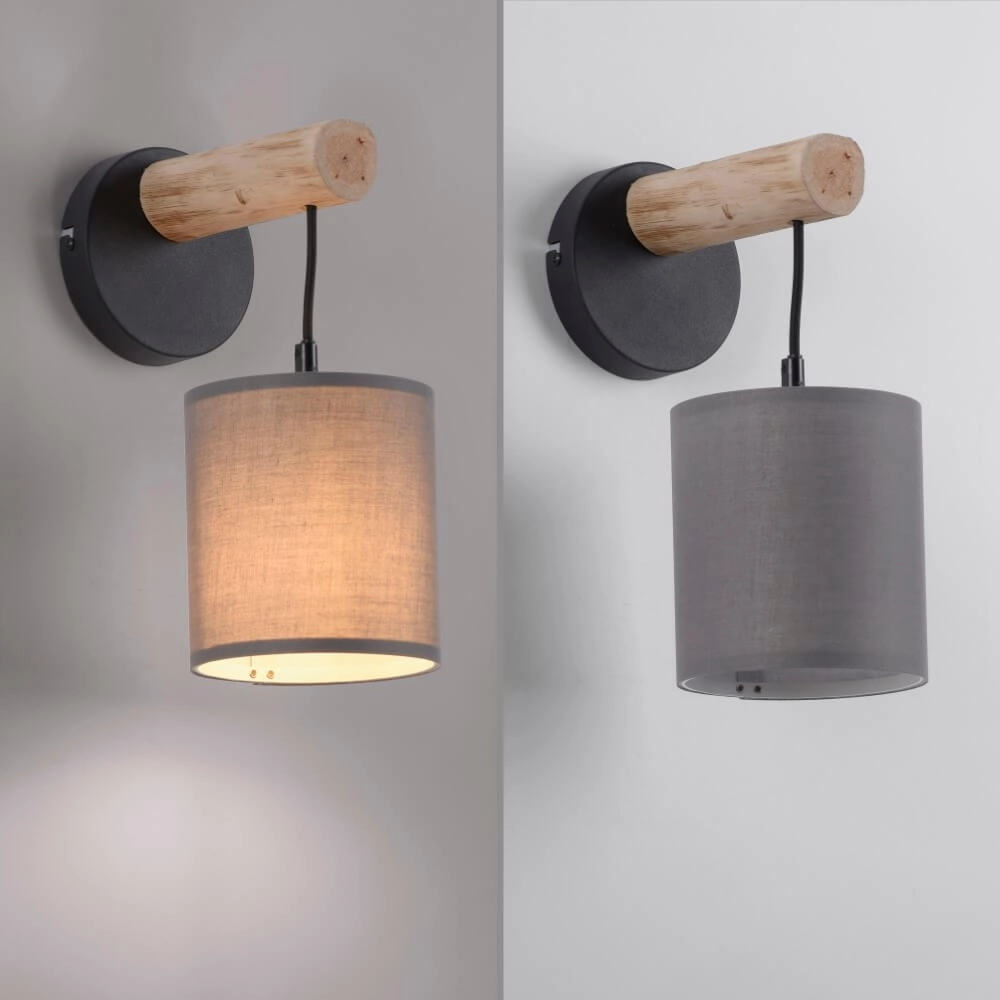 Ländliche Wandlampe Green Tribu Taupe Just Light 4043689995157