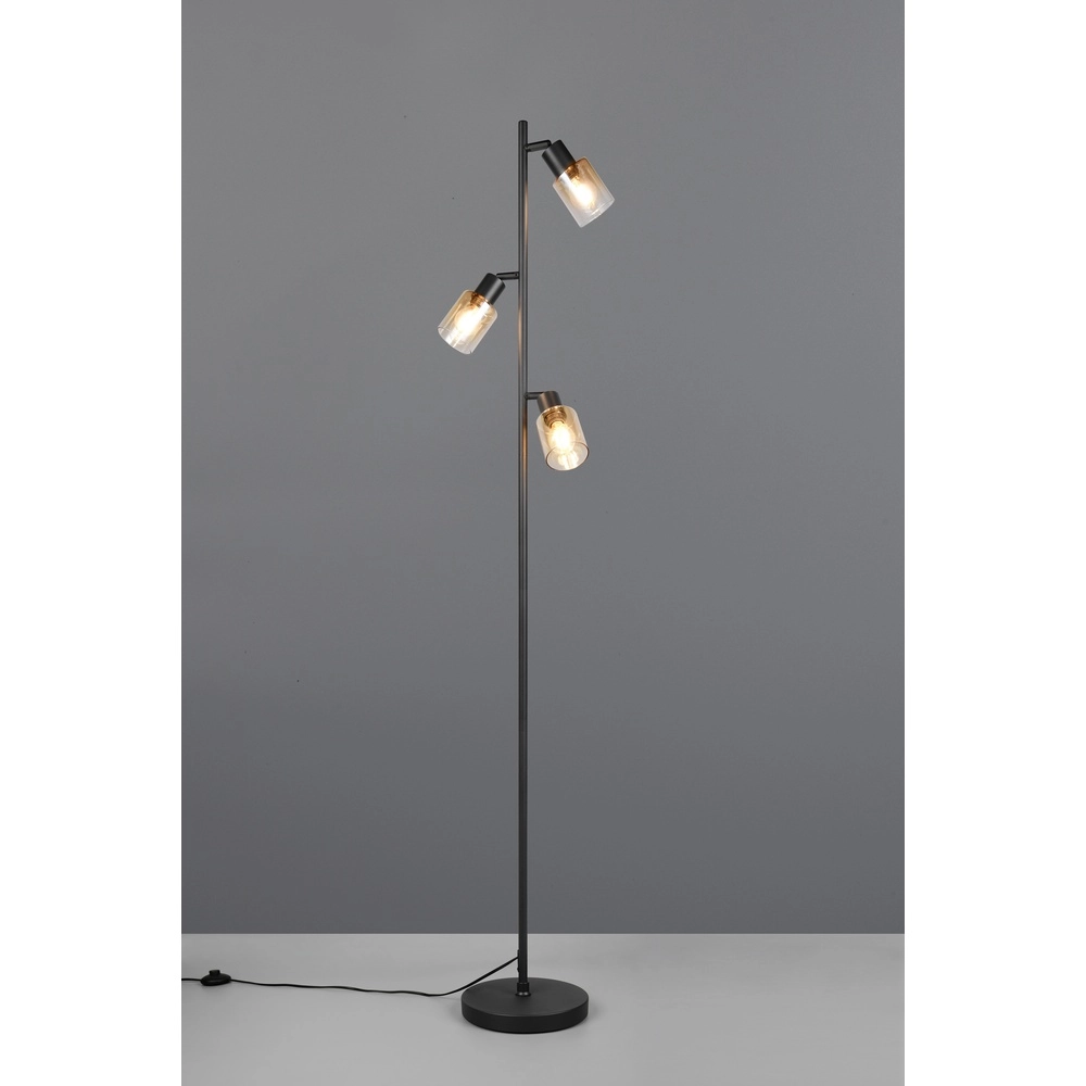 Stehlampe Cadiz 3-flammiges Braunglas Trio 4017807653472