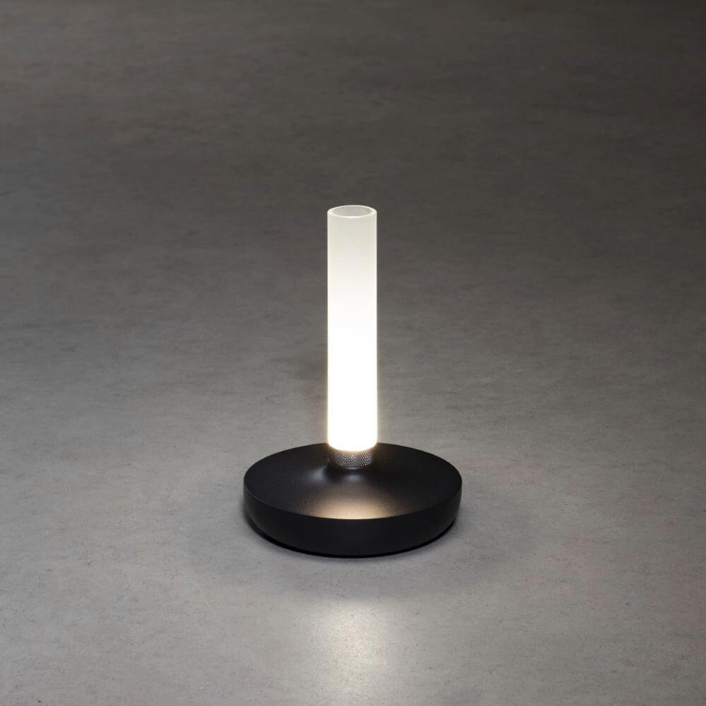 Wiederaufladbare Tischlampe Biarritz Schwarz KonstSmide 7318308277530