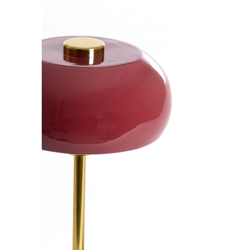 Tischlampe Surin Ø 23cm – glänzendes Burgunderrot mit Gold Light & Living 8717807743444