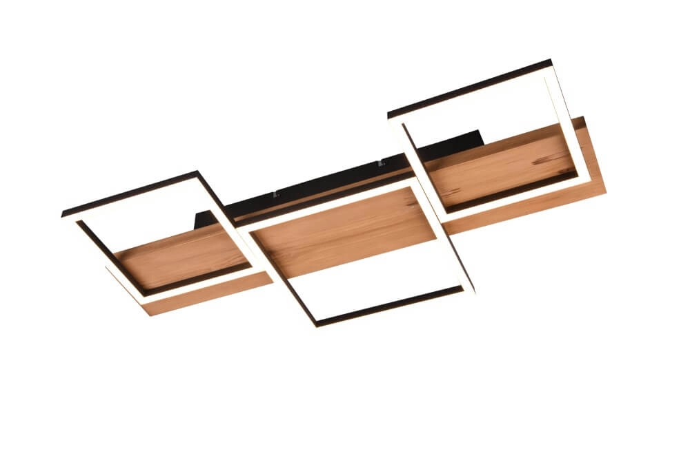 LED-Deckenleuchte aus Holz Harper 3-flammig Trio 4017807524994