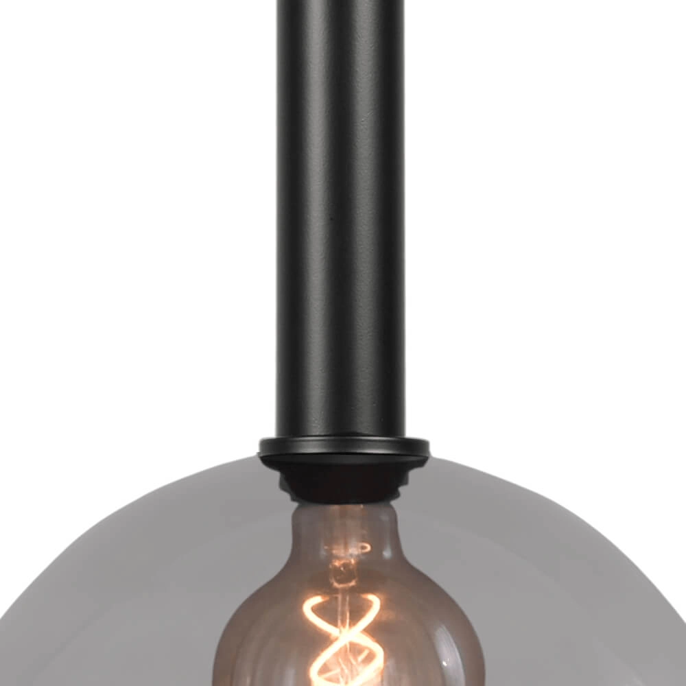 Hängelampe Ø 30cm Bella 2 Schwarz mit Rauchglas Masterlight 8718121260556