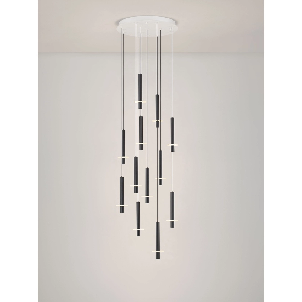 Design-Pendellampe Noemi schwarz mit weißem Ø 62 cm Lyora 5212063503298