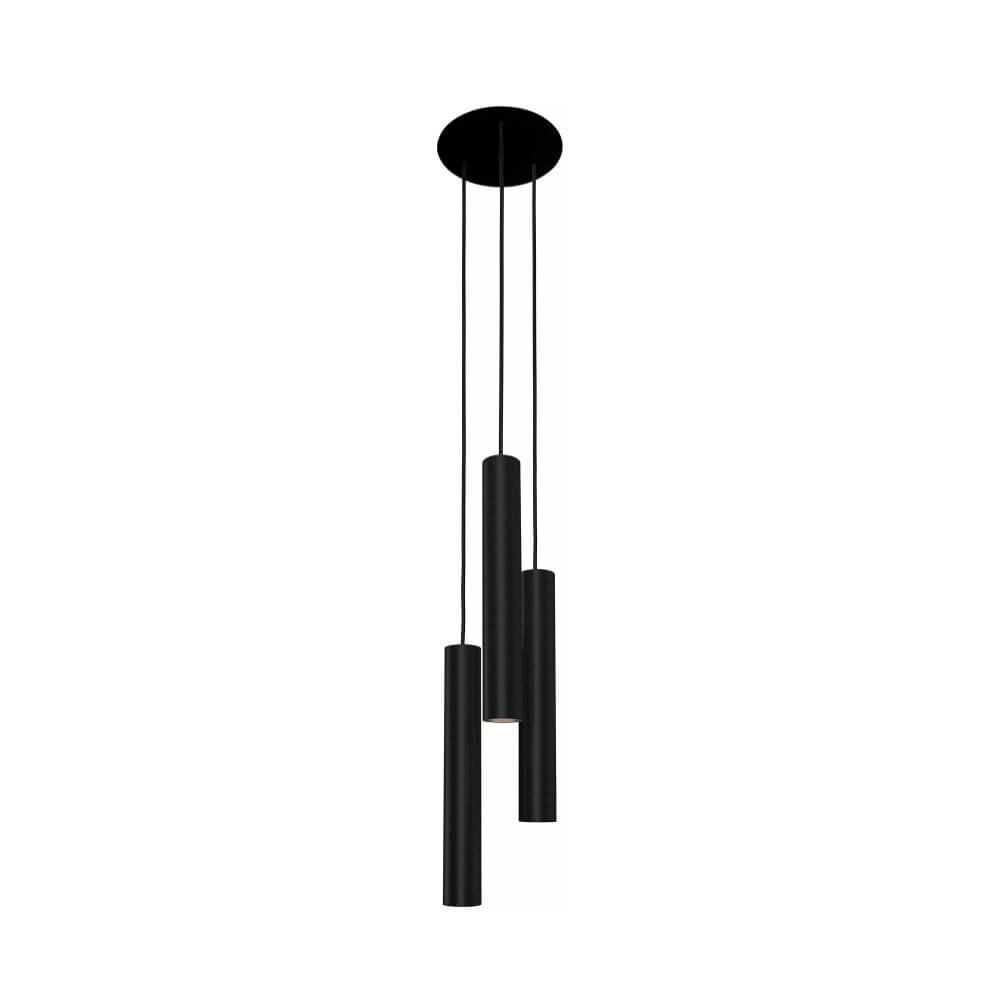 Schwarze Loft-Hängelampe Eye