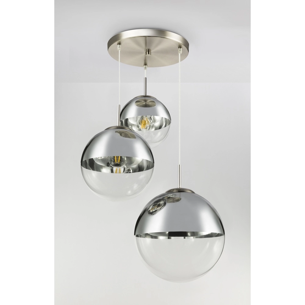 3-Licht Pendellampe Varus Nickel Globo 9007371383443