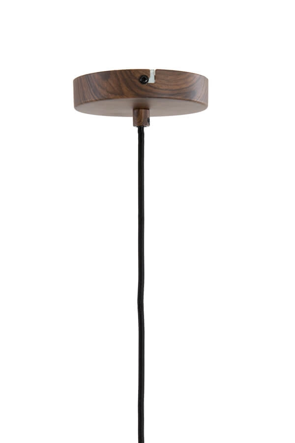 Pendelleuchte Dania dunkler Holzdruck Ø 22cm Light & Living 8717807759636