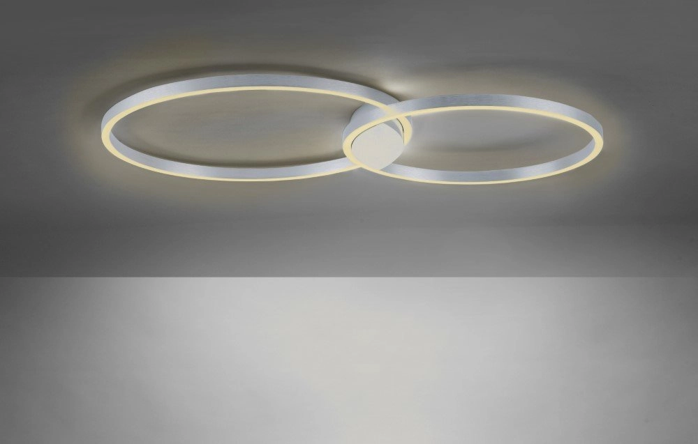 Deckenleuchte Q-Kate 2-Ring 96cm grau Paul Neuhaus 4012248333549