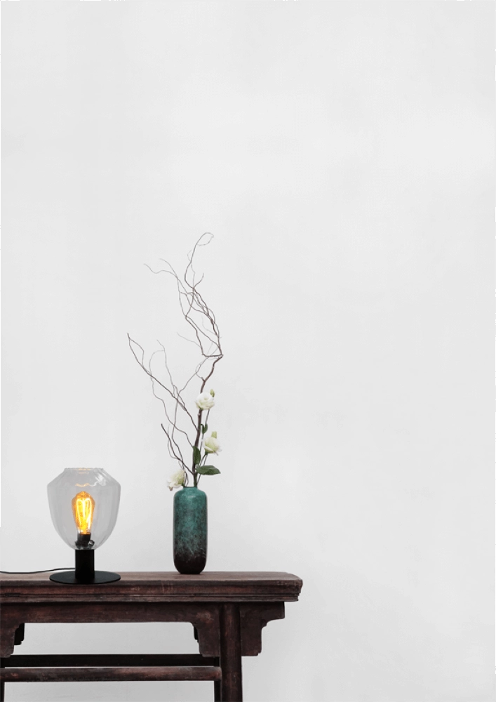 Tischlampe Porto mit Nicolette-Klarglas Masterlight 8718121271453