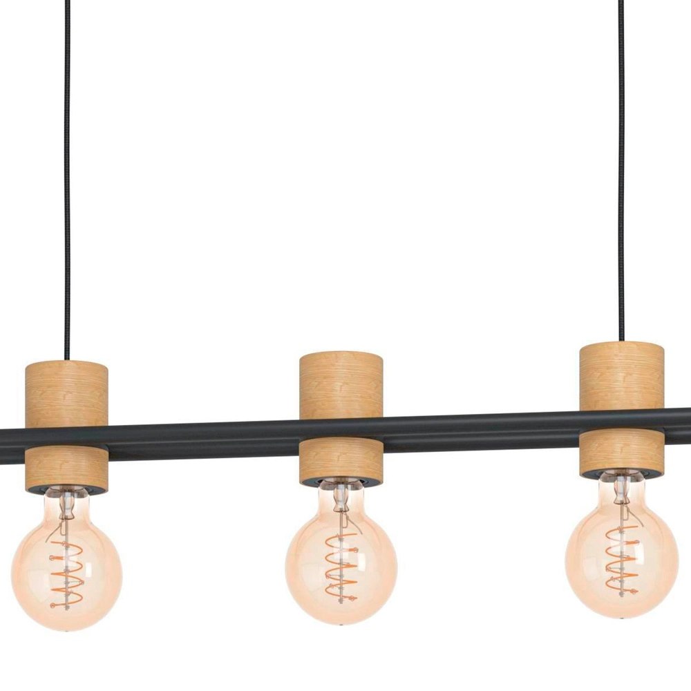 Pendellampe Chieveley mit Holzoptik – 5x E27 Eglo 9002759435417