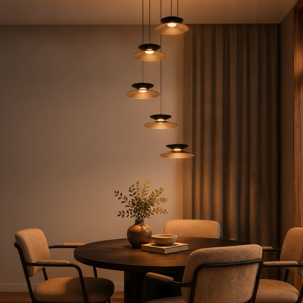 Design-Pendelleuchte Morfi 5-flammig schwarz