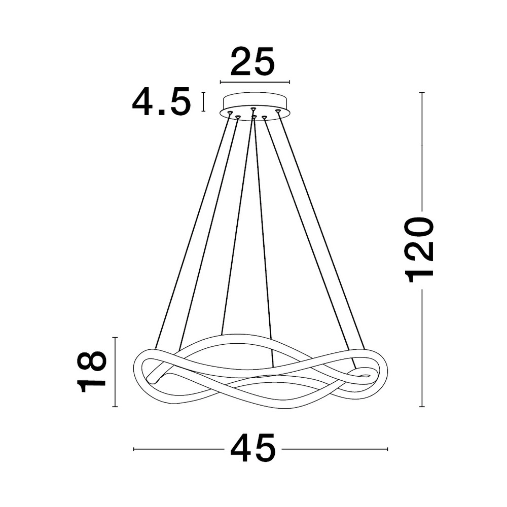 Design-Pendelleuchte Jinal schwarz Ø 45cm Lyora 5212017438720