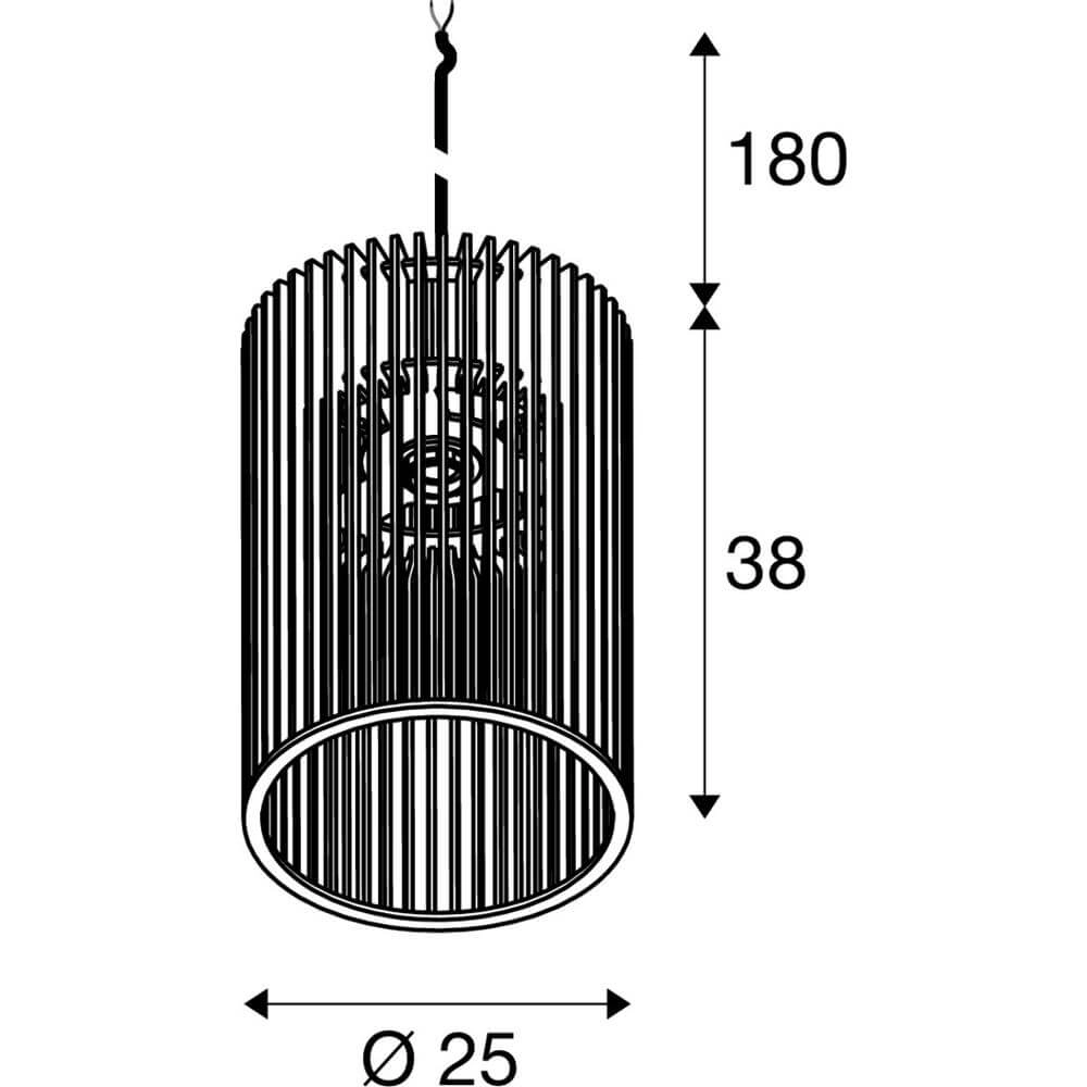 Pendelleuchte Wud PD Zylinder Ø 25cm SLV 4024163292030
