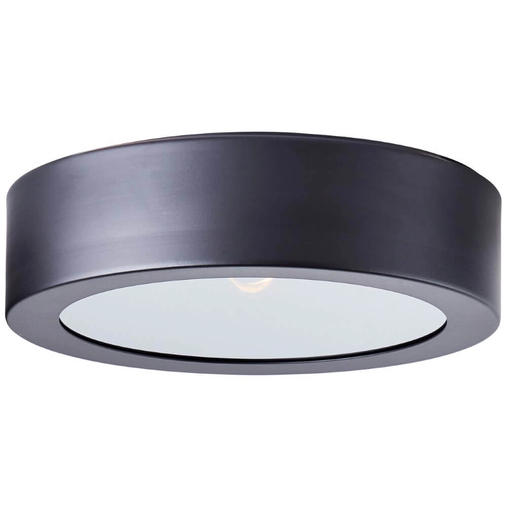 Schwarze Deckenlampe Sandros Ø 23cm mit Glas