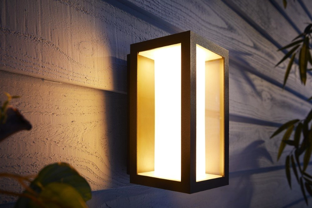 Außenlampe Hue Impress schwarzes Quadrat Philips 8718696170489