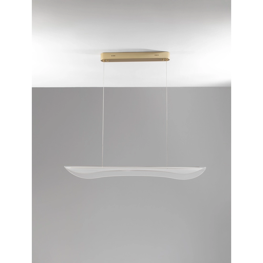Pendelleuchte Agos gold mit Kunststoff schmal Lyora 5212017439345