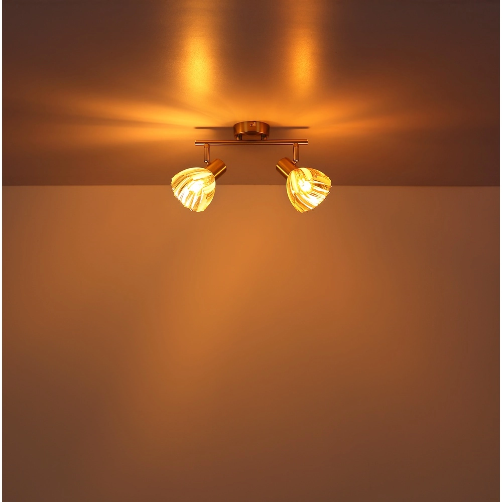 Deckenlampe 2-Leuchten Zachery Gold Globo 9007371533497