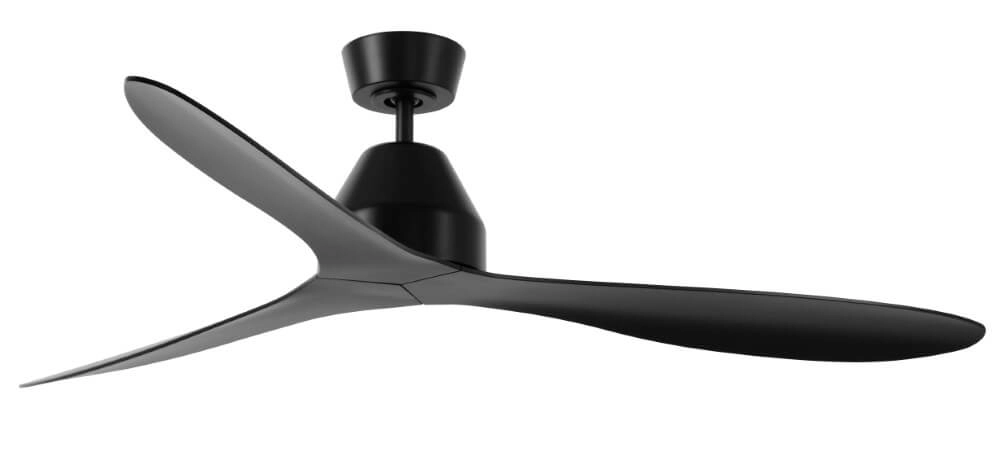 Deckenventilator schwarz ohne Lampe Whitehaven Ø 143cm IP55