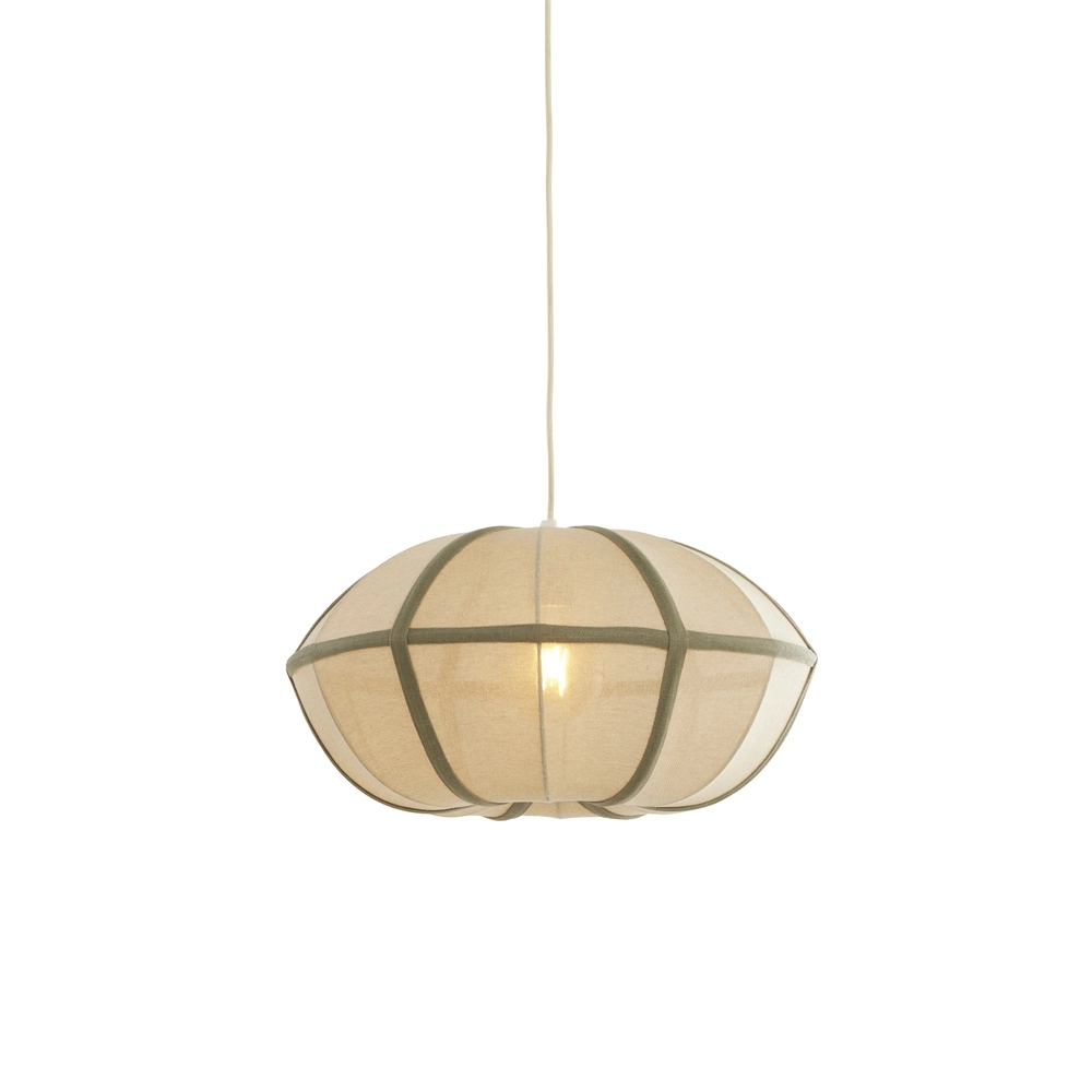 Japandi-Pendellampe Mirelys Ø 49cm – olivgrün Light & Living 8717807835903