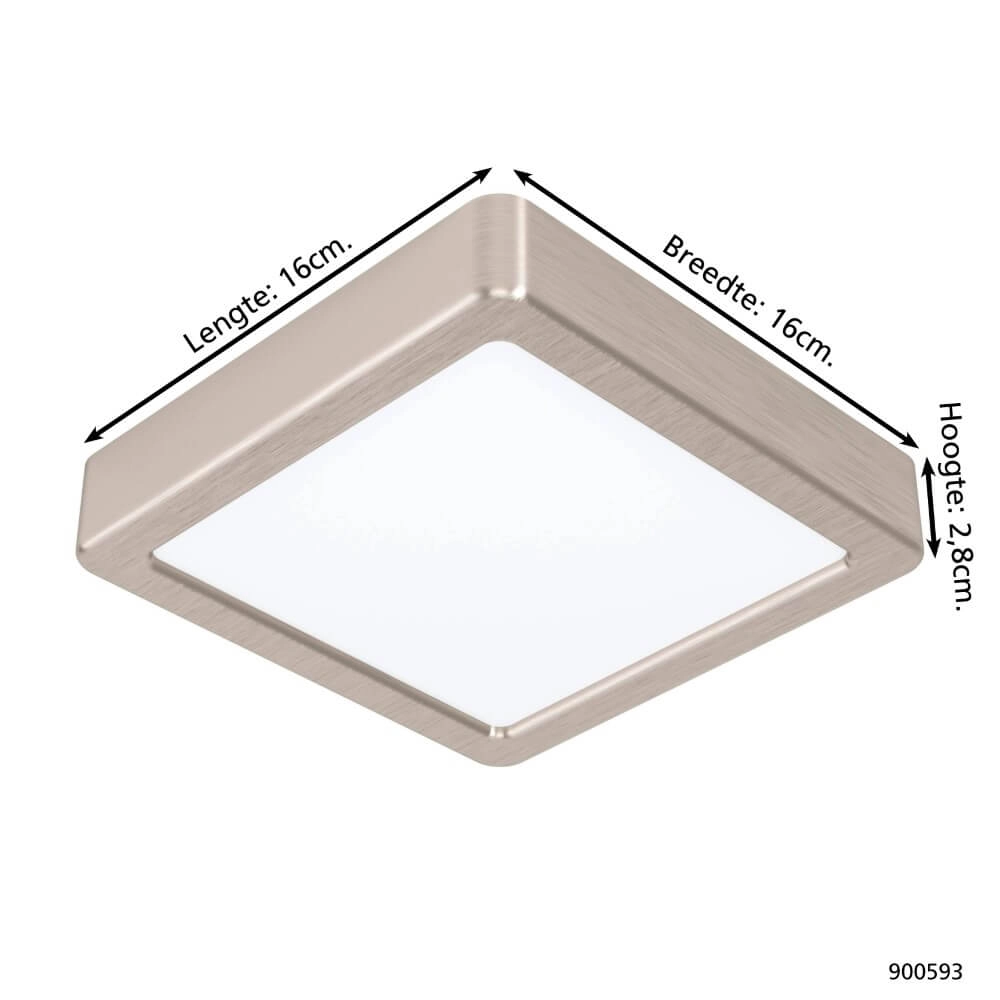 Deckenleuchte aus Edelstahl Fueva 5 16 x 16 cm Eglo 9008606244928
