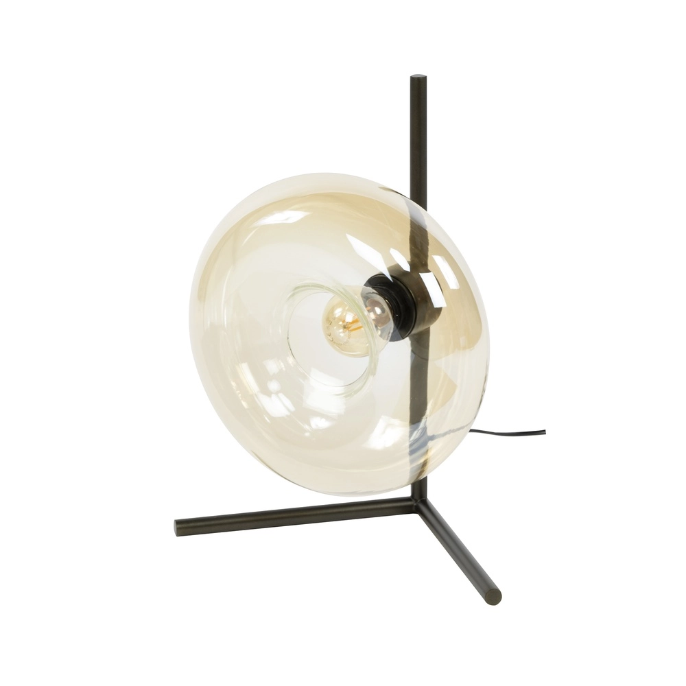 Glastischlampe Soll Ø 27 cm – bernsteinfarbenes Glas Lyora 8716803510906