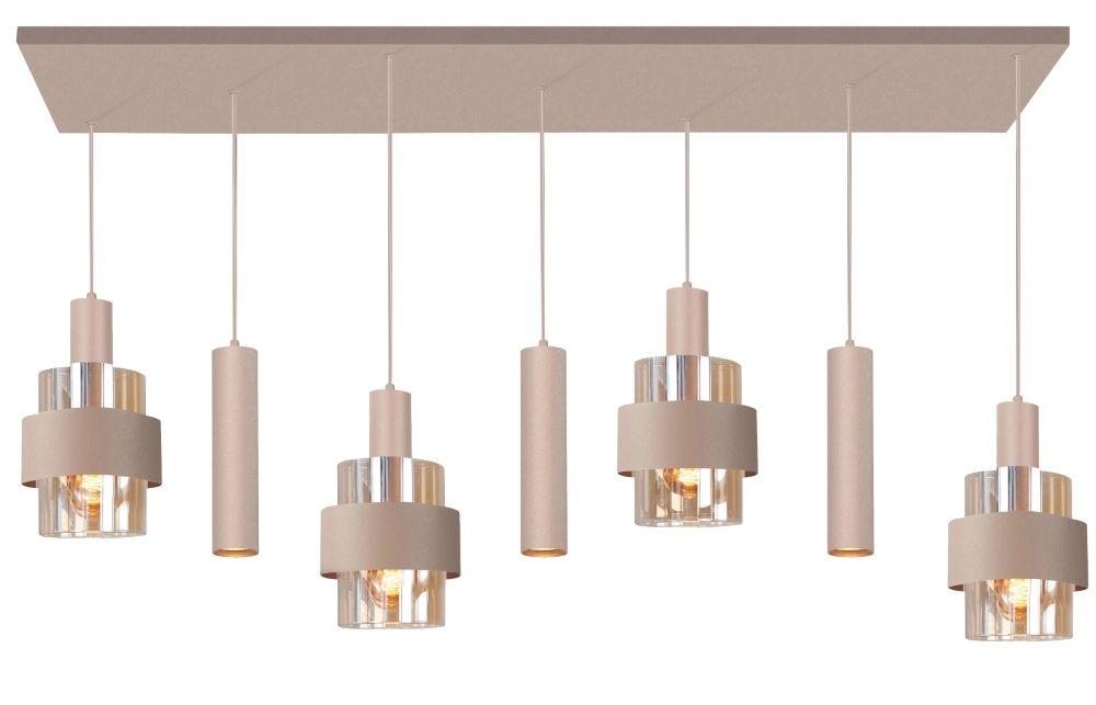 Esstisch-Pendellampe Marrone 7L – Sand