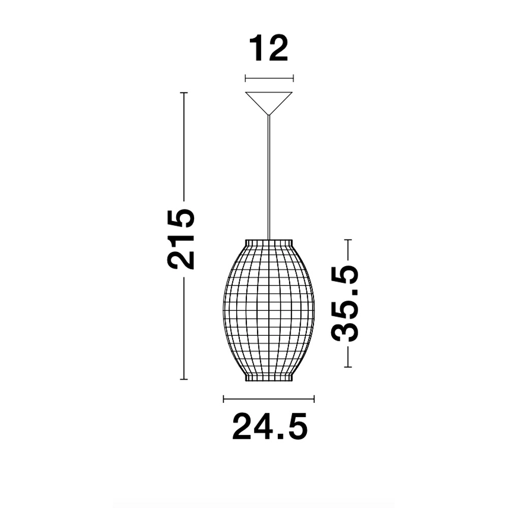 Rattan Pendelleuchte Griffin Ø 24,5cm Lyora 5212017421340
