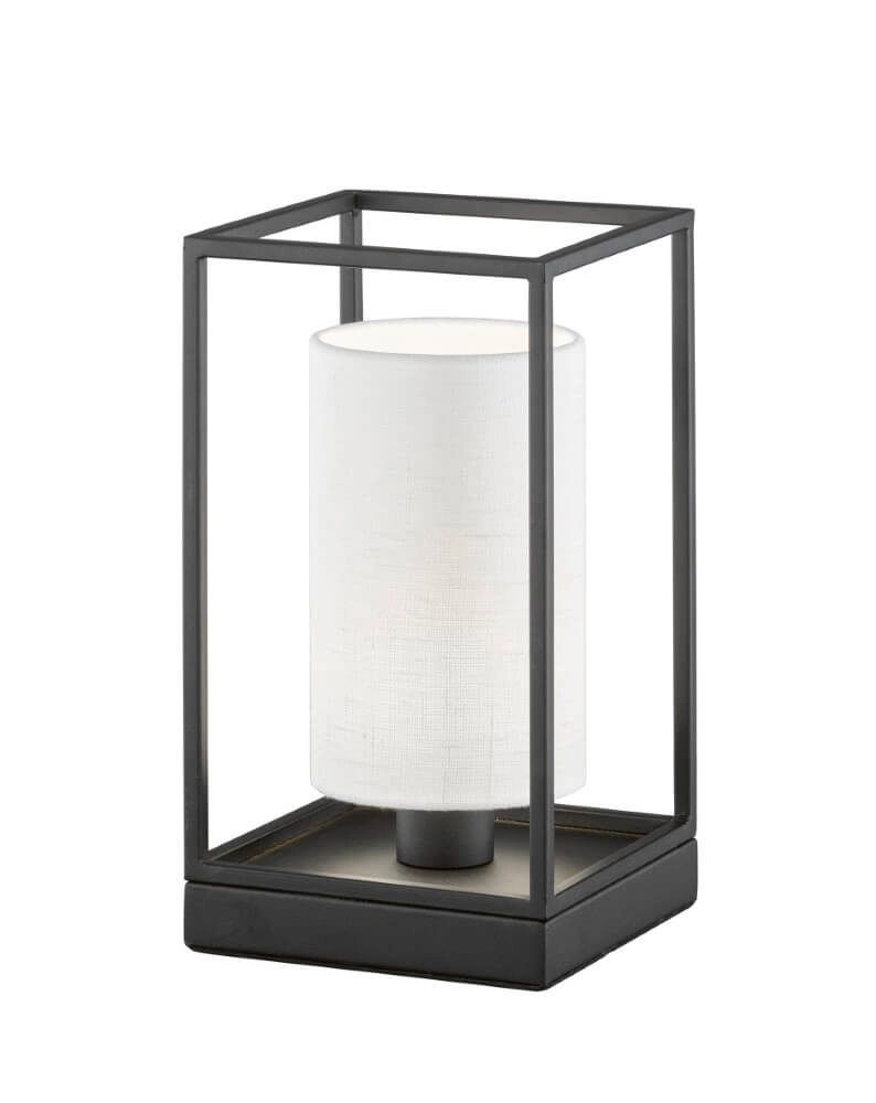 Ländliche Tischlampe Gilli weiße Kapuze Fischer & Honsel 4003694505772