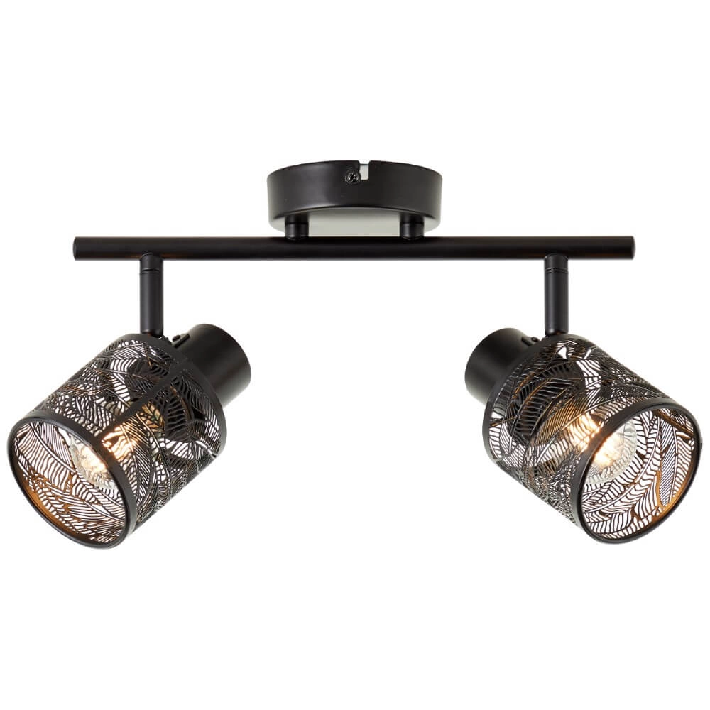 Schwarze Deckenlampe Bano 2-flammig Brilliant 4004353413476