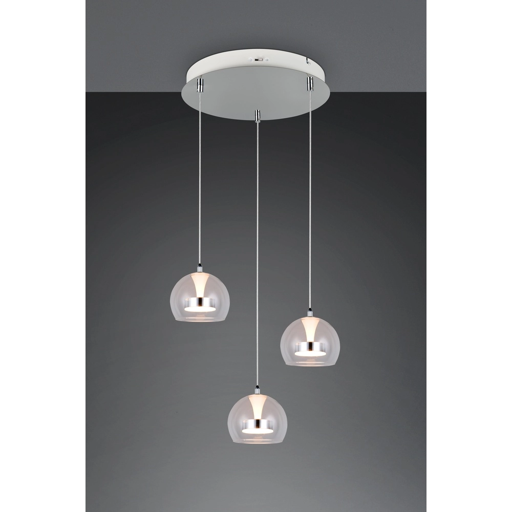 Pendelleuchte Flynt 3-flammig chrom Trio 4017807671001