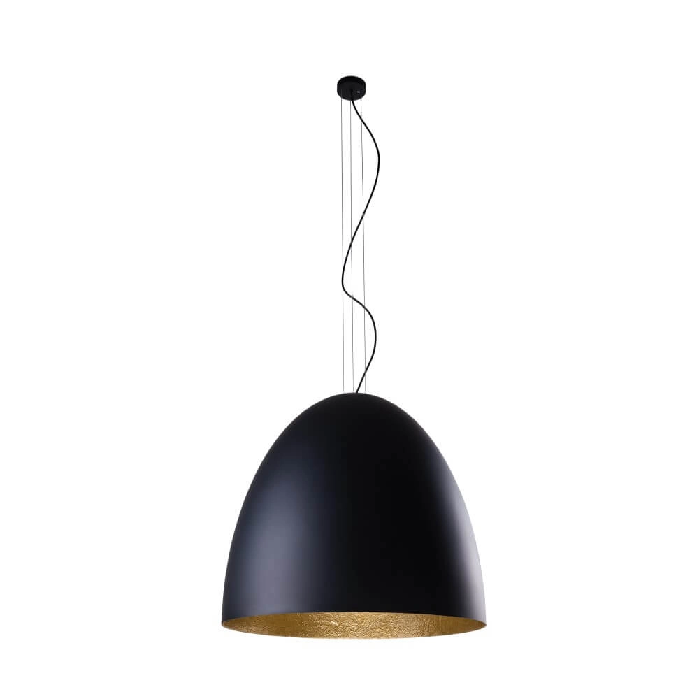 Schwarze Hängelampe Egg XL Ø 75cm Lyora 5903139902694