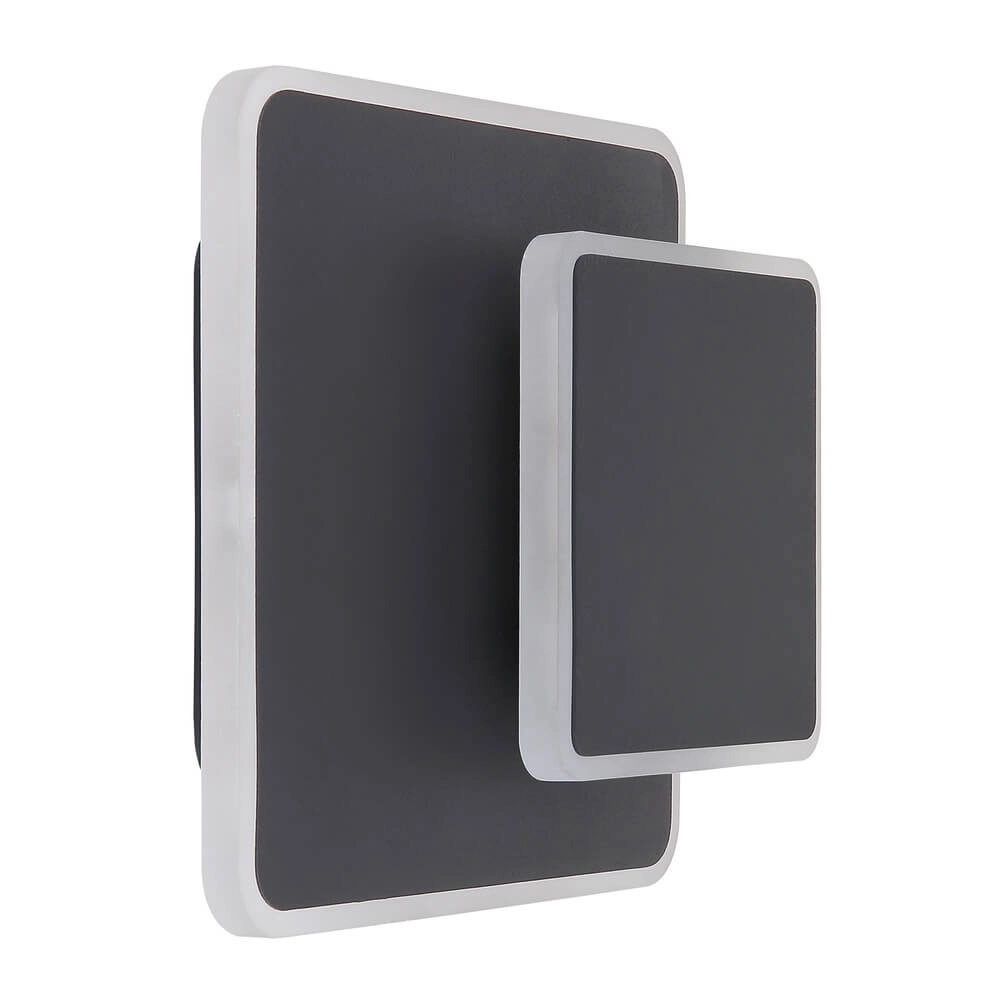 Wandleuchte quadratisch Many schwarz Globo 9007371425617