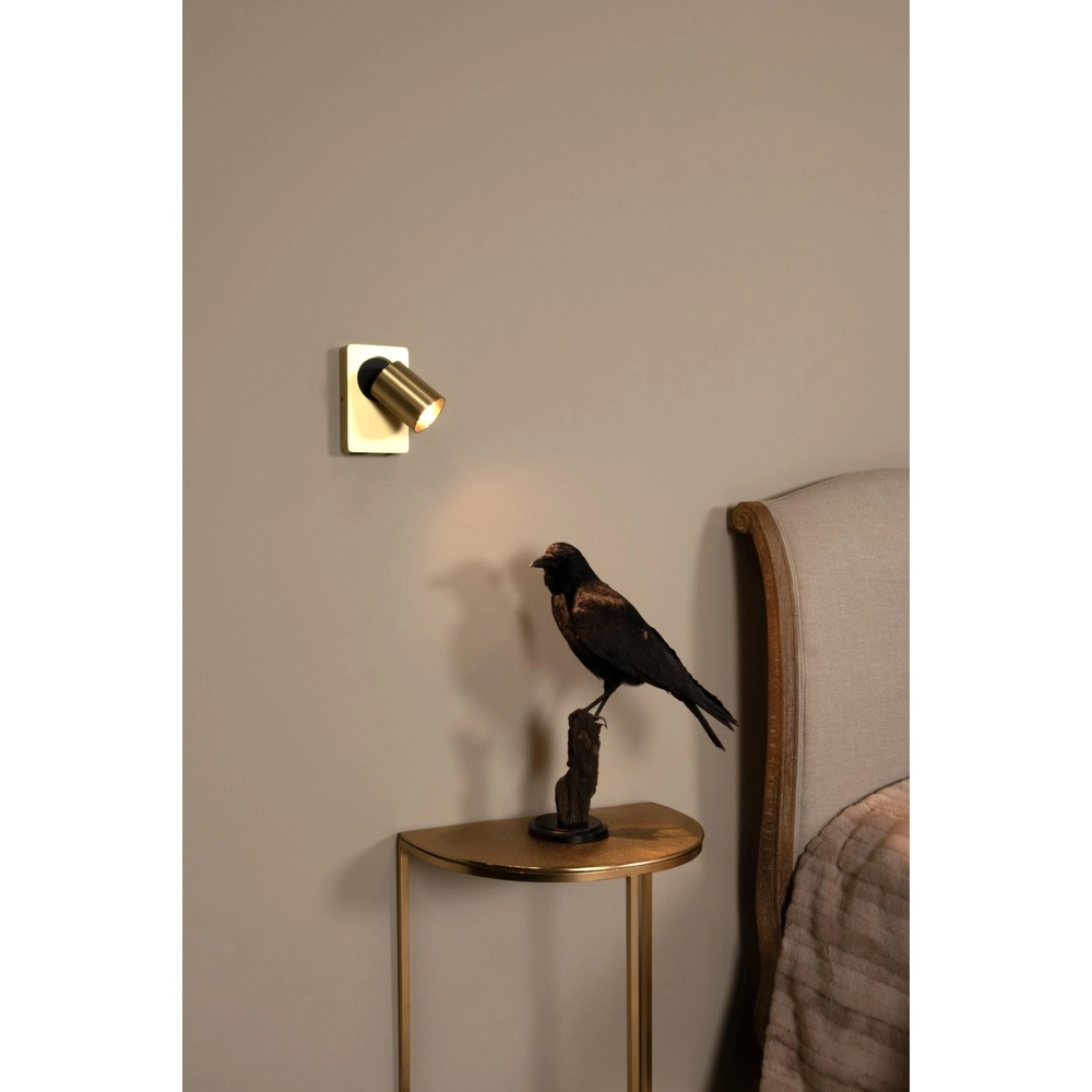 Nachttischlampe Nigel mit USB-Ladepunkt Gold Lucide 5411212092953