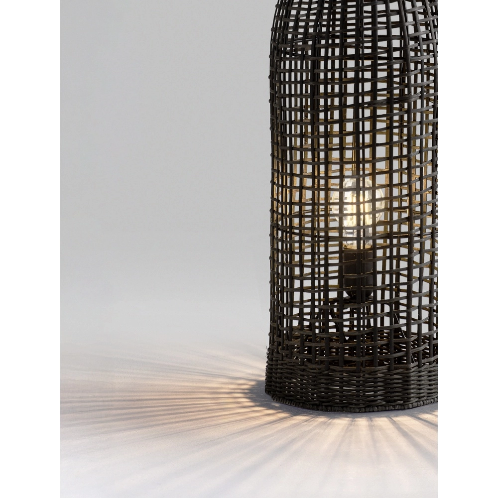 Böhmische Stehleuchte Naos Rattan 73H schwarz Lyora 5212017477569