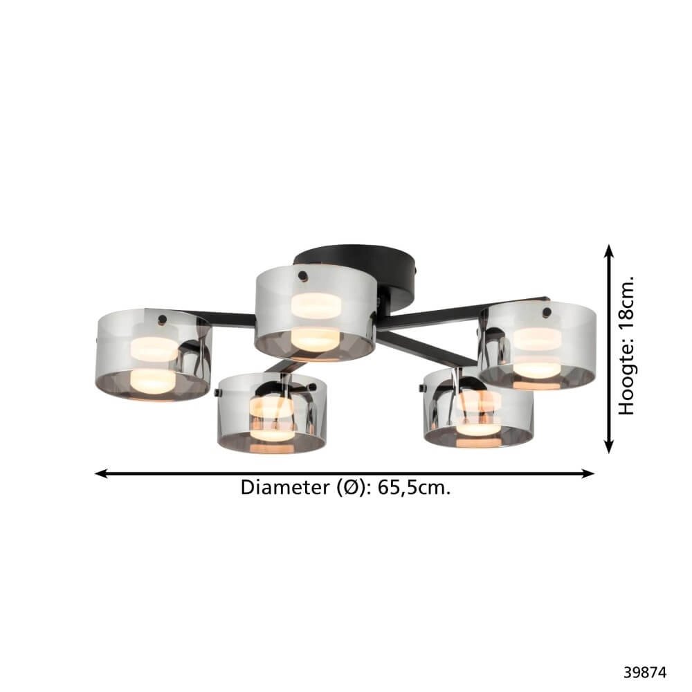 Deckenlampe mit Rauchglas Copillos Stars of Light 9002759398743